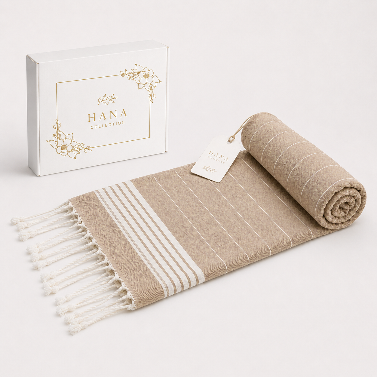 Fouta Riviera- Sable Naturel | 100 x 200 cm