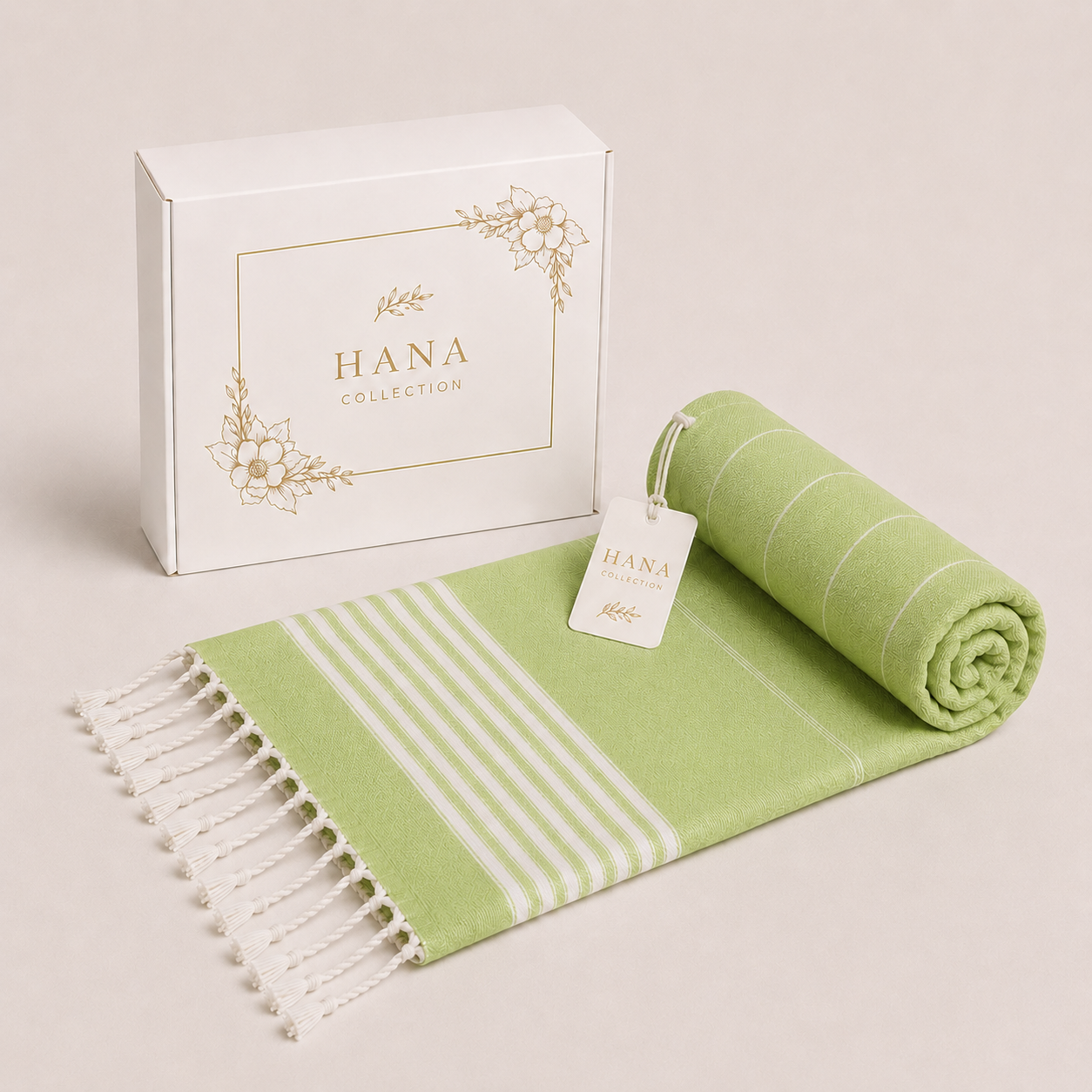 Fouta Riviera - Vert Amende | 100 x 200 cm