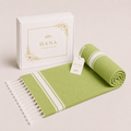 Fouta Élégance – Vert Tilleul | 100 x 200 cm