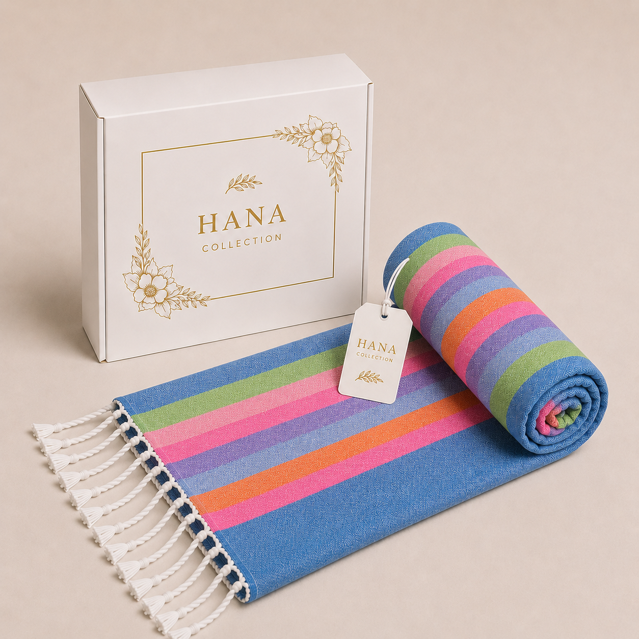 Fouta Sunset – Horizon Bleu | 100 x 200 cm