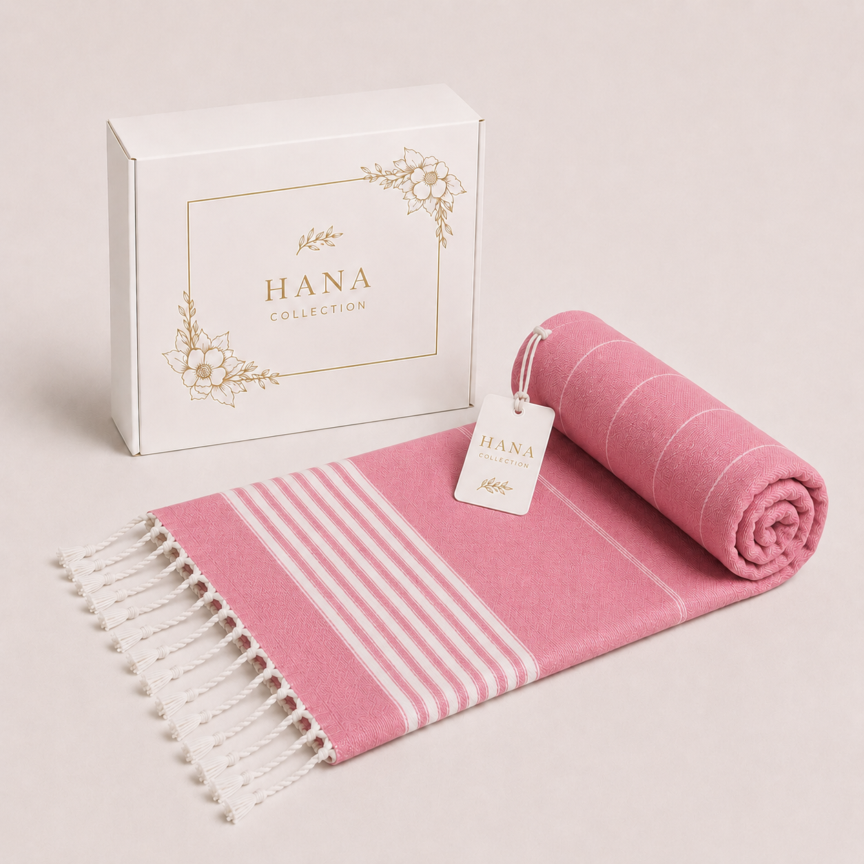Fouta Riviera - Rose Framboise | 100 x 200 cm