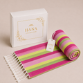 Fouta Sunset – Framboise Lime | 100 x 200 cm